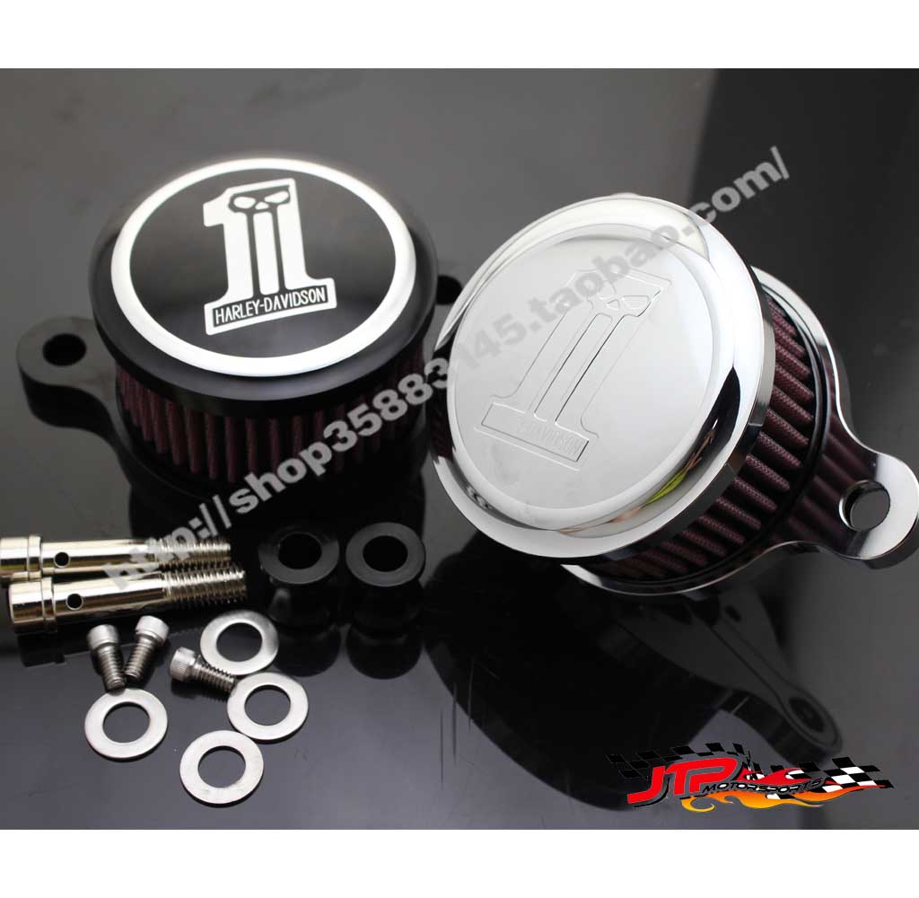 Applicable to Harley XL883 XL1200 X48 modified CNC aluminum gear retro air filter element filter assembly