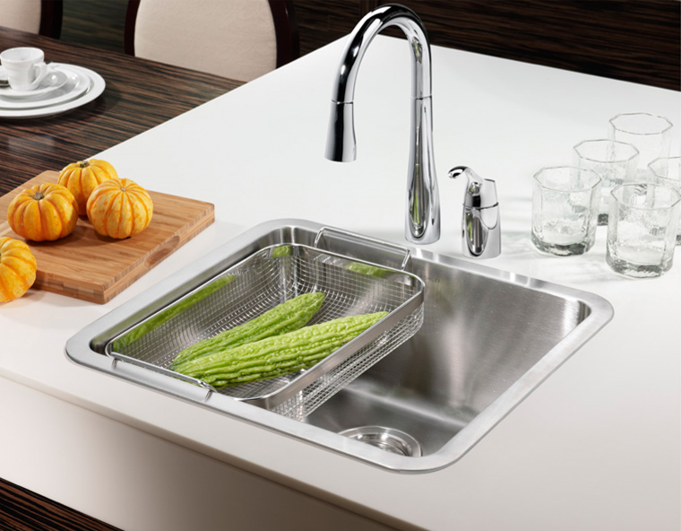 Kohler K-3884T-S-NA C-NA Pro Single sink table Under counter double kitchen basin
