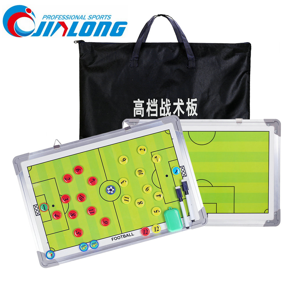  Large number aluminium alloy magnetic double-sided football tactical board coach teaching football match command disc with bag