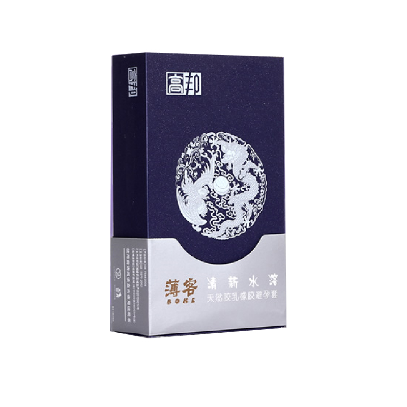 高邦避孕套 蓝木盒薄客清新水溶10只装 超薄安全套 情趣成人用品