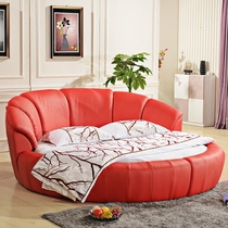 Round bed Double bed Leather bed Leather soft bed Soft bed Simple modern fashion princess wedding bed PY24