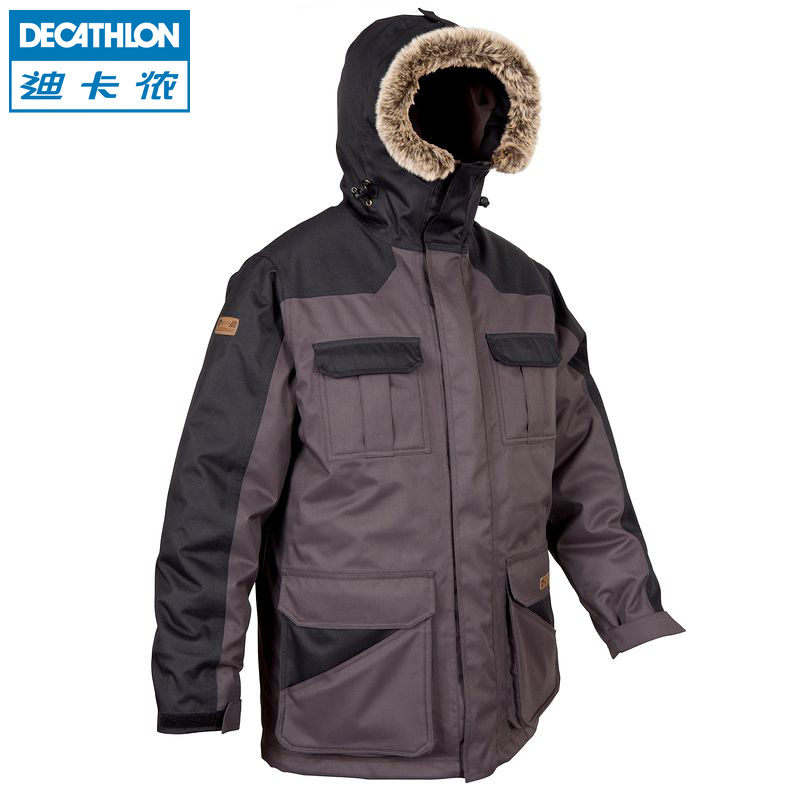 迪卡侬 防寒服 男士户外防风防水保暖防撕裂棉服大衣 SOLOGNAC
