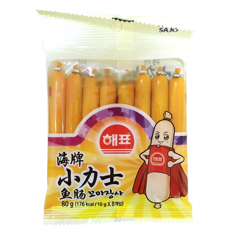【天猫超市】  韩国进口  海牌小力士鱼肠  鲜嫩可口  10g*8