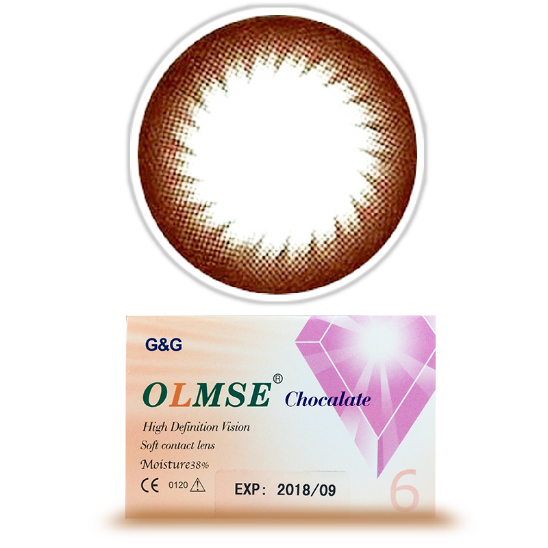 G&G欧莱美视混血美瞳 彩色隐形眼镜美目巧克力美曈月抛 6片装QL
