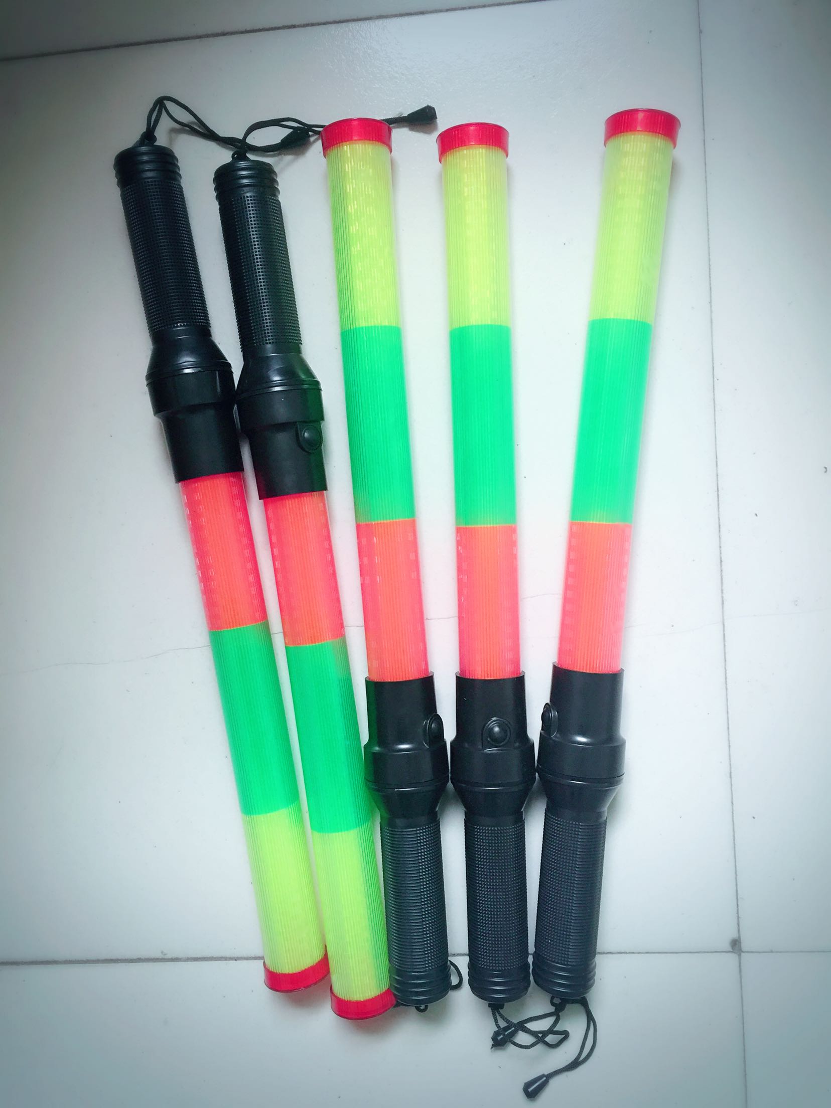 Traffic baton Fluorescent stick Fire baton Three-color integrated LED warning stick Concert fluorescent stick