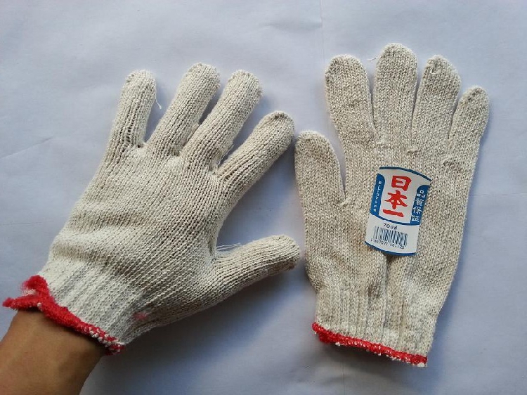 Thickened 700g red side cotton yarn gloves for labor protection work protection cotton yarn gloves gardening construction cotton yarn gloves