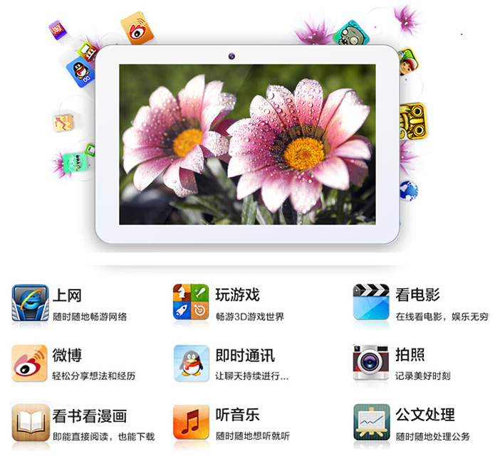 mid tablet 10 1 inch 9 7 octa-core Android ultra-thin WIFI non-plugable card touch dual camera