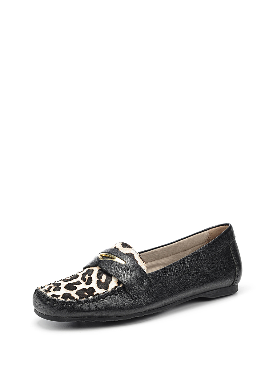 FRANCO SARTO|黑色豹纹乐福鞋