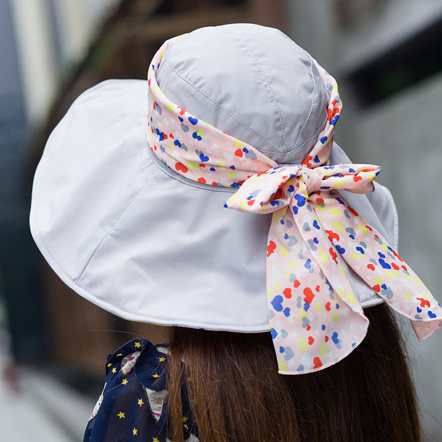 Cap Children Summer Sun Shade Lady Sunscreen Cool Hat can be folded and covered with a large edge along the beach sunbeach hat seaside