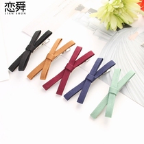 Korean version of hair jewelry Fabric bow cross hair clip top clip Hair clip bangs clip duckbill clip headdress