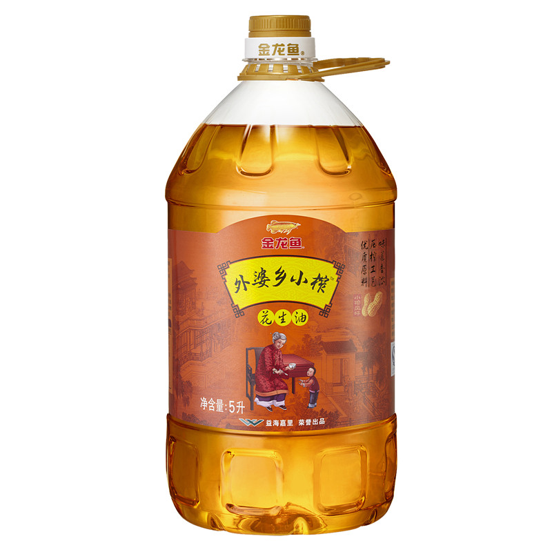 【天猫超市】金龙鱼 外婆乡小榨花生油5L/桶 物理压榨 健康食用油