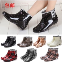 Mùa xuân và mùa hè mới đích thực thời trang phụ nữ mưa giày ống ngắn mưa đen giày đế bệt đế bằng giày trượt nước mưa ngày lắp ráp - Rainshoes giày bảo hộ siêu nhẹ chống nước