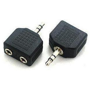 Phone volume head Two-point headphones one minute two-turn connector couple music headset two-in-one audio headline