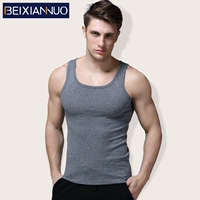 Áo vest nam cotton mùa hè cotton I-trắng chạm đáy áo thun Slim-fit quai áo bó sát áo bra 2 dây