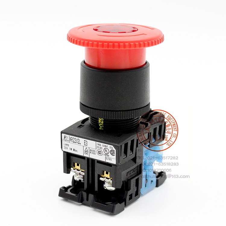 Fuji Fuji emergency stop button with light AR22V2L-01E3R AR22V2L
