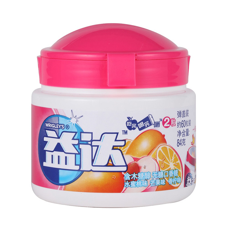 【天猫超市】箭牌糖果 益达口香糖无糖弹盖混合口味60粒 休闲零食