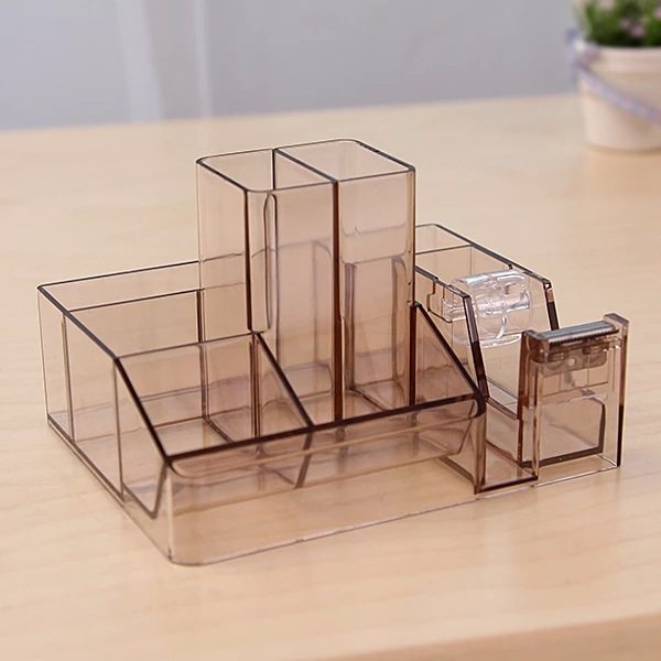 Versatile creative pen holder fashion business card pen holder acrylic student personality desktop office containing box