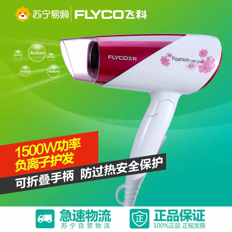 飞科吹风机大功率电吹风机发廊家用负离子冷热静音吹风筒FH6651