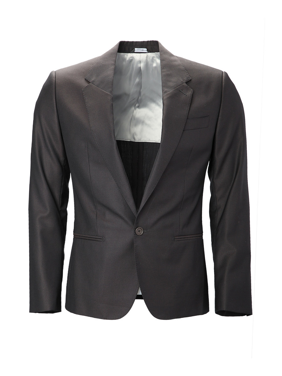 Dolce&Gabbana 深灰色翻驳领一粒扣饰修身西装