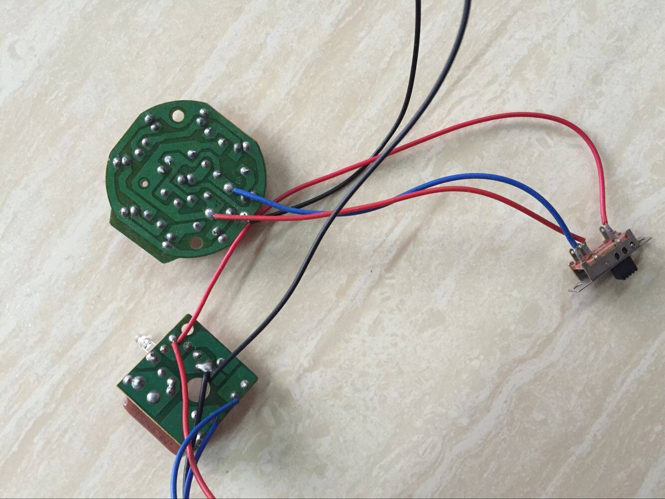 LED flashlight light board and power board 9 grain straw hat lamp board flashlight accessories LED light board luminous lamp