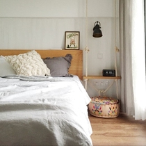 France imports Linen yarn Spring Enzyme Wash Bed Single Pillow Case three pieces Naturally Environmentally Soft Skin