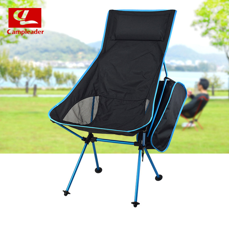 New outdoor folding chair portable chair with lean back comfort stool chair light moon chair beach chair upgraded version