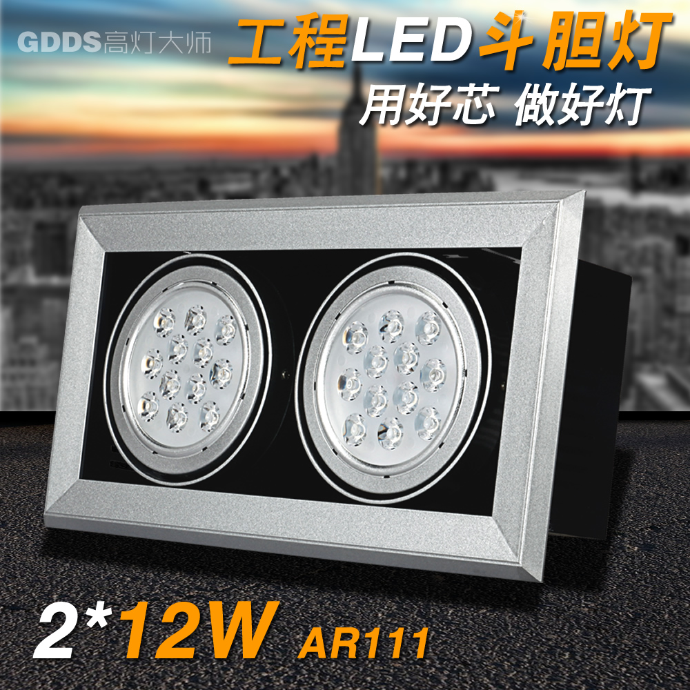 led cholesterol double bean bile lamp two head lamp grille square shape drum lamp furniture furniture textile 12w24wc