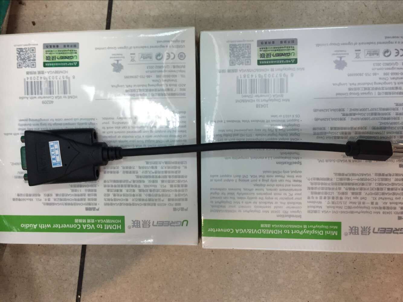 Mini (Thunderbolt)DP to VGA to connect multi-screen 6-screen active test adapter cable Graphics card customization 