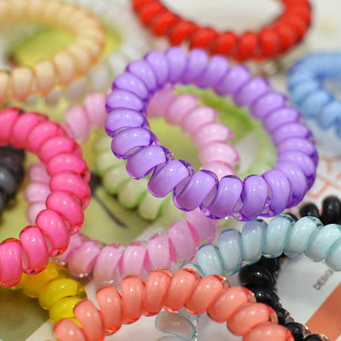 Han Fan exquisite telephone line hair ring zhair rope rubber band head floral headwear Korean version hair accessories Candy Color Hair Ring