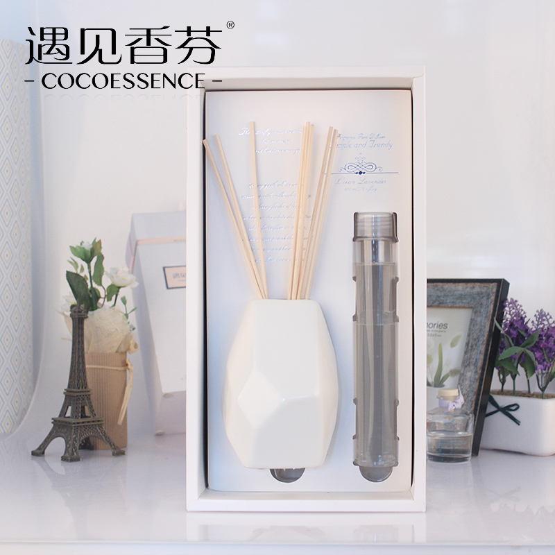 遇见香芬藤条无火香薰精油套装 芳疗熏香助眠 室内干花藤条香水