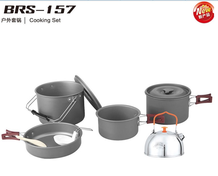 Brothers BRS-157 Outdoor Picnic Cooker 6-8 Man Multi-functional Self-Driving Camping Teapot Combined Cover Pan
