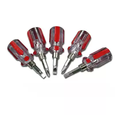 Screwdriver screwdriver screwdriver short 2 inch dual-use dual-use word cross transparent handle color strip handle
