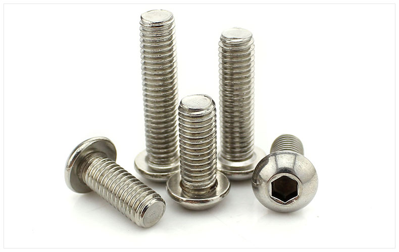 M8 authentic 304 stainless steel semicircular head hexagon pan head screw bolt round cup screw mushroom head ISO7380