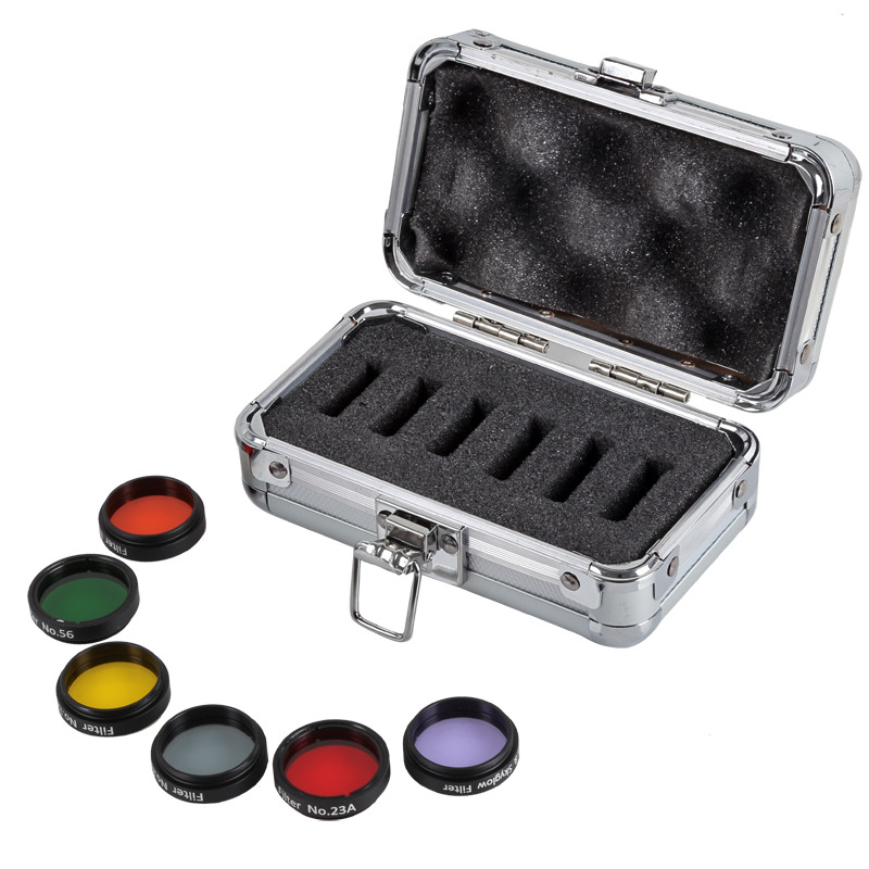 Angeleyes Color Filter set Yellow orange Red Green Blue Sky Moon Telescope Nebula Planet with aluminum case