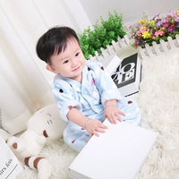 Double 11 đôi flannel dày trẻ sơ sinh quần áo trẻ em ở san hô lông cừu em bé đồ ngủ mùa thu và mùa đông phù hợp với bên ngoài đồ trẻ em