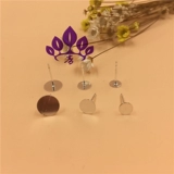 Серьги ручной работы, аксессуары, DIY, серебро 925 пробы, длина 11мм