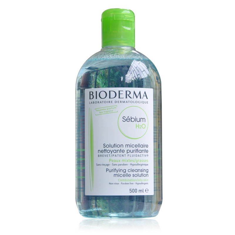 法国Bioderma贝德玛净妍洁肤液卸妆水蓝水500ml（混油肌肤适用）