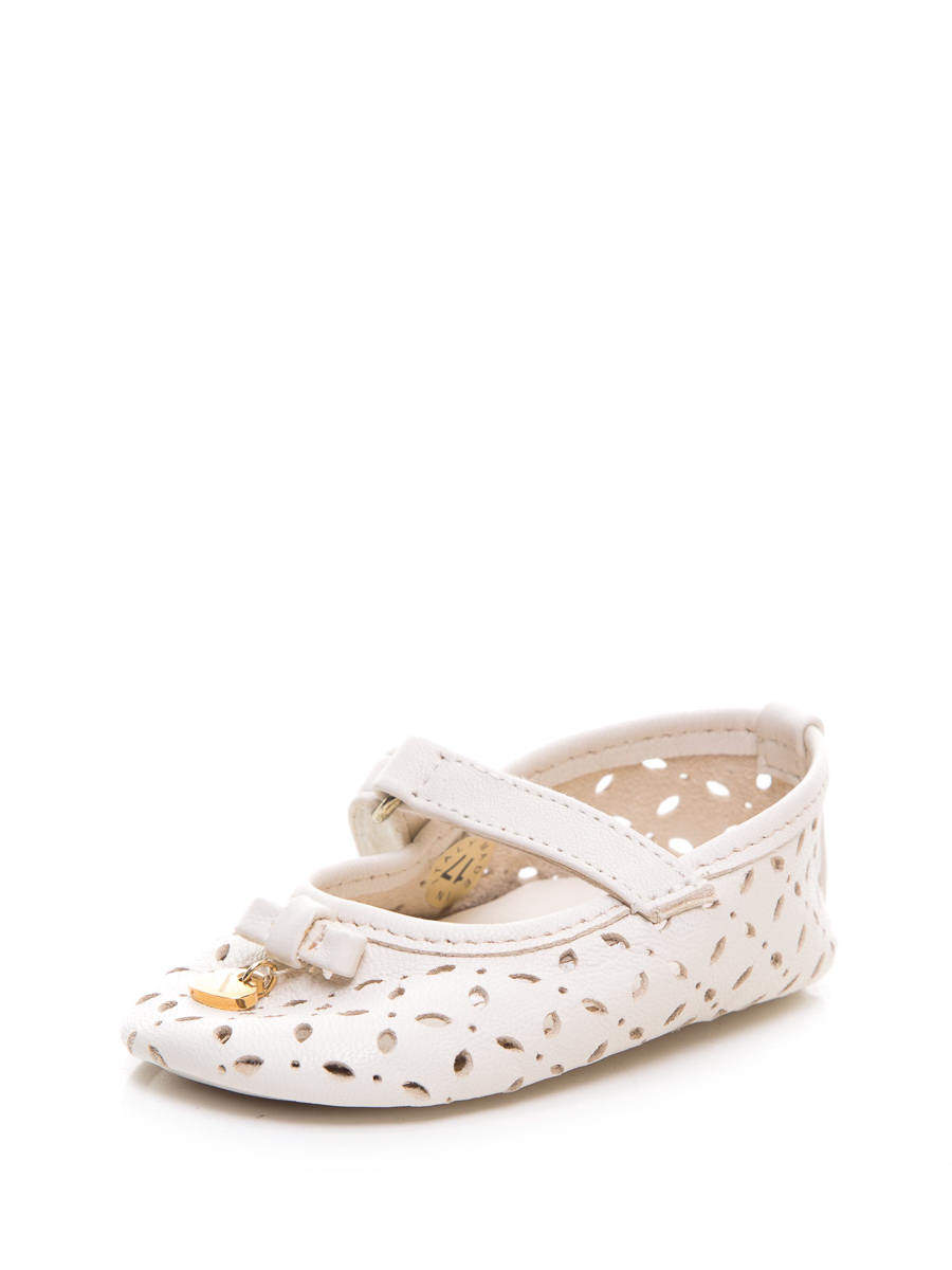Dolce&Gabbana 白色镂空牛皮公主鞋