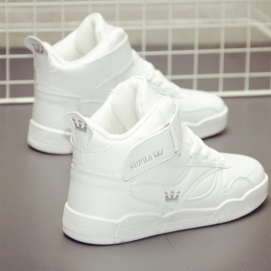 Men's shoes Han Edition trend in spring and autumn to increase male shoes thick sole students leisure small white shoes high-help white plate shoes men