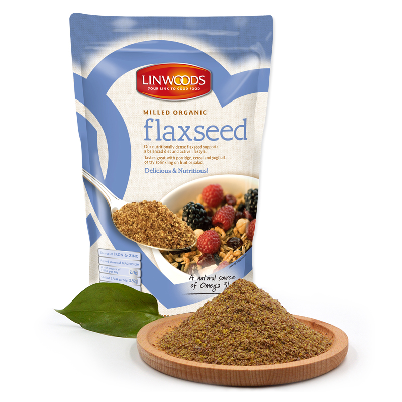 英国直邮 Linwoods 精磨有机亚麻籽粉 425g 代餐粉 补铁