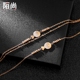 Phiên bản Hàn Quốc của 18K bông hồng vàng vòng chân cá tính cá chân nữ thời trang titan thép màu vàng quà tặng sinh viên vòng đeo chân nữ Vòng chân