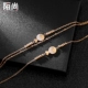 Phiên bản Hàn Quốc của 18K bông hồng vàng vòng chân cá tính cá chân nữ thời trang titan thép màu vàng quà tặng sinh viên lắc chân nữ inox Vòng chân