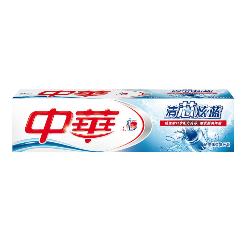 联合利华正品 中华清芯炫蓝酷爽薄荷味 75g