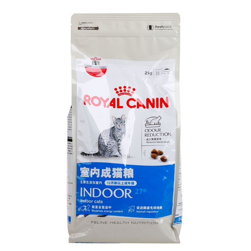 猫主粮 特价皇家室内猫猫粮Indoor27I27室内成猫粮2kg 江浙沪包邮