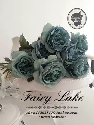 Single head rose Korean retro old champagne rose Cored rose Violet red wine rose