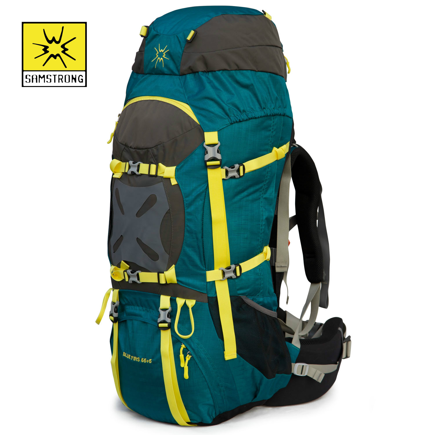 杉木山装 徒步露营登山背包 蓝杉65+5L B0007
