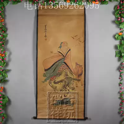 Antique Chinese painting, middle school painting, landscape painting, figure painting, Buddha statue painter painting, decorative painting, Lao Tzu