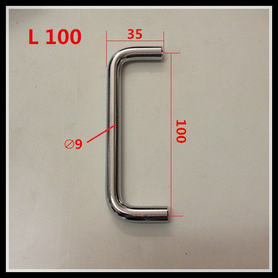 Iron chrome-plated solid handle Hole distance 100 Stainless steel handle U-shaped handle Cabinet handle Stainless steel door handle