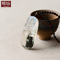 Yaocan crystal necklace Green Ghost Thousand hands Guanyin Boy worship Buddha pendant Male and female mascots