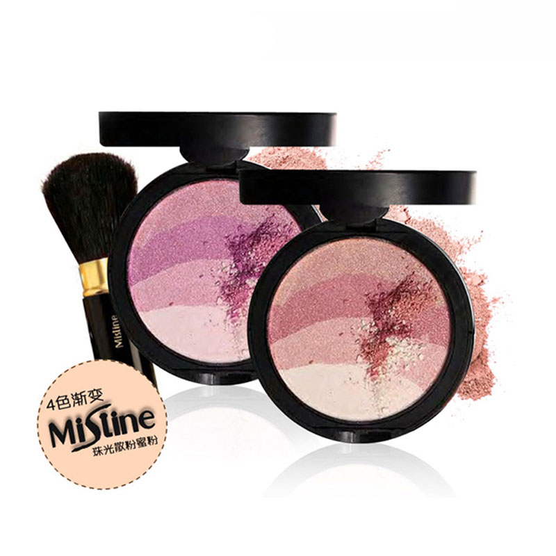 Mistine4色腮红四色渐变珠光散粉 矿物质蜜粉修容粉 香港直邮正品
